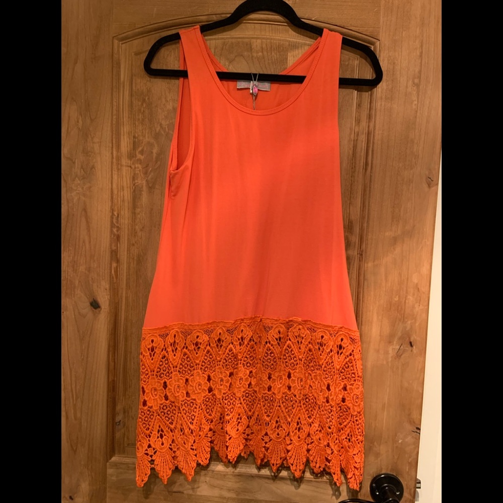 Crochet bottom tank top tunic.